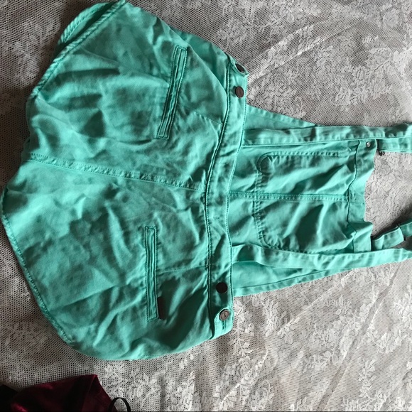 Zara Aqua Jean Overalls - Picture 3 of 7